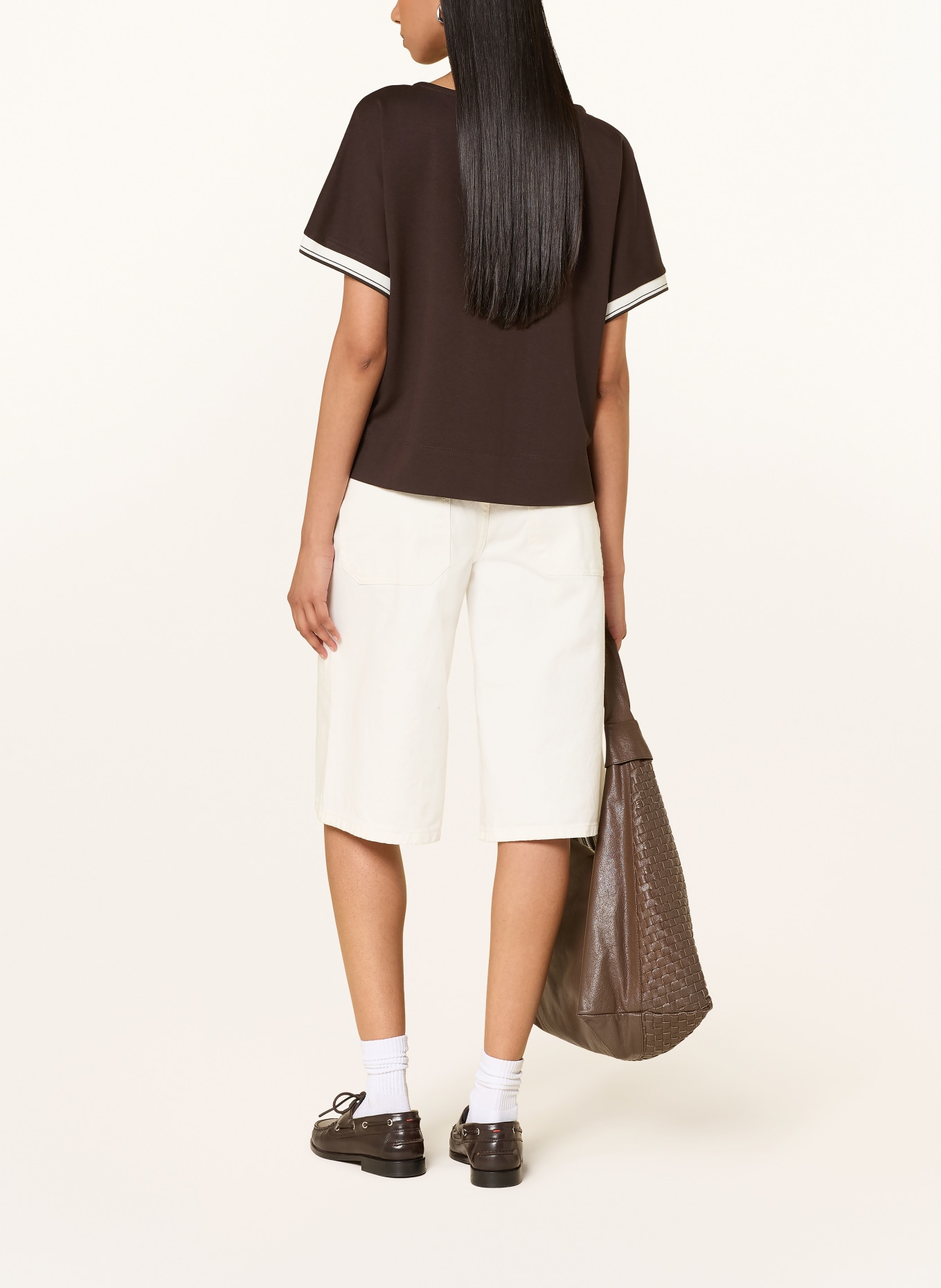 OPUS T-Shirt GIPREP: DUNKELBRAUN