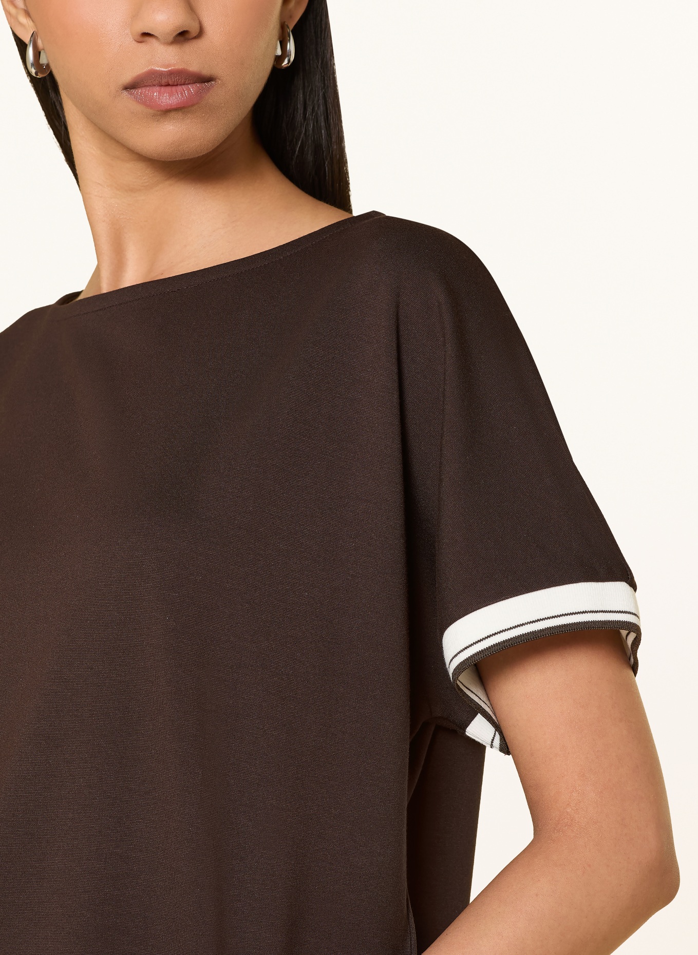 OPUS T-Shirt GIPREP: DUNKELBRAUN