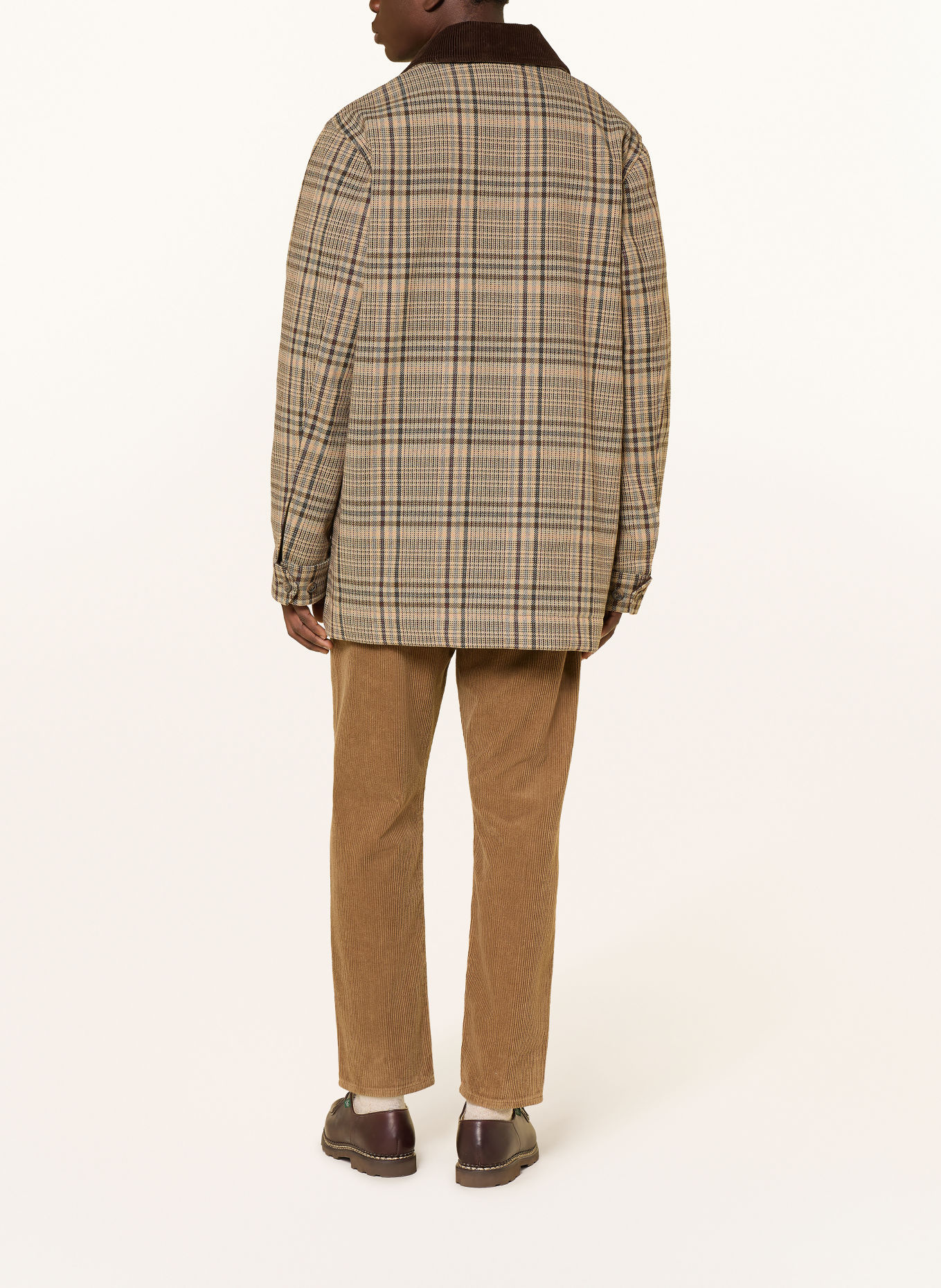 ARMEDANGELS Jacke: BEIGE / DUNKELROT / SCHWARZ