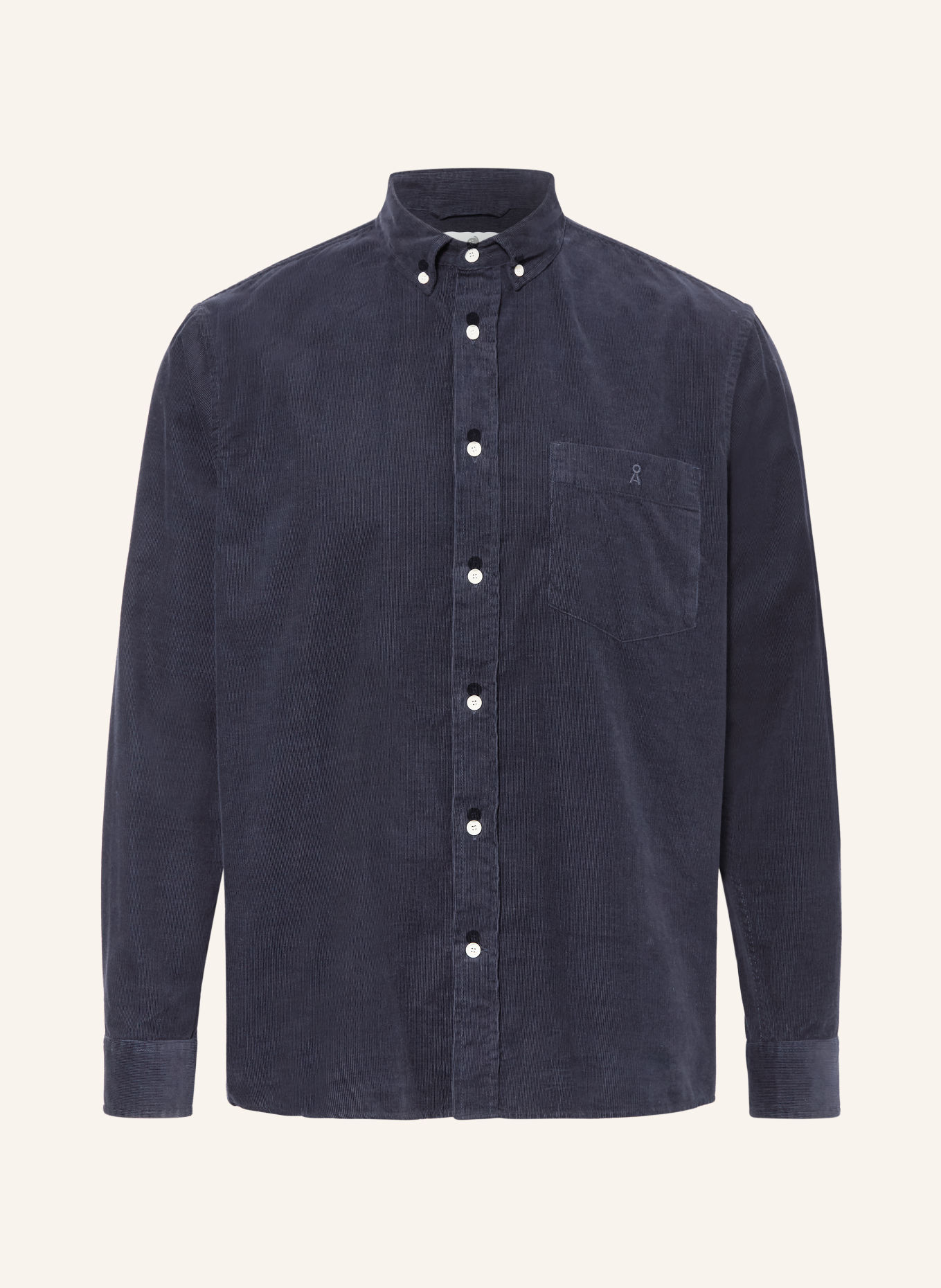 ARMEDANGELS Corduroy overhemd Regular Fit: DONKERBLAUW