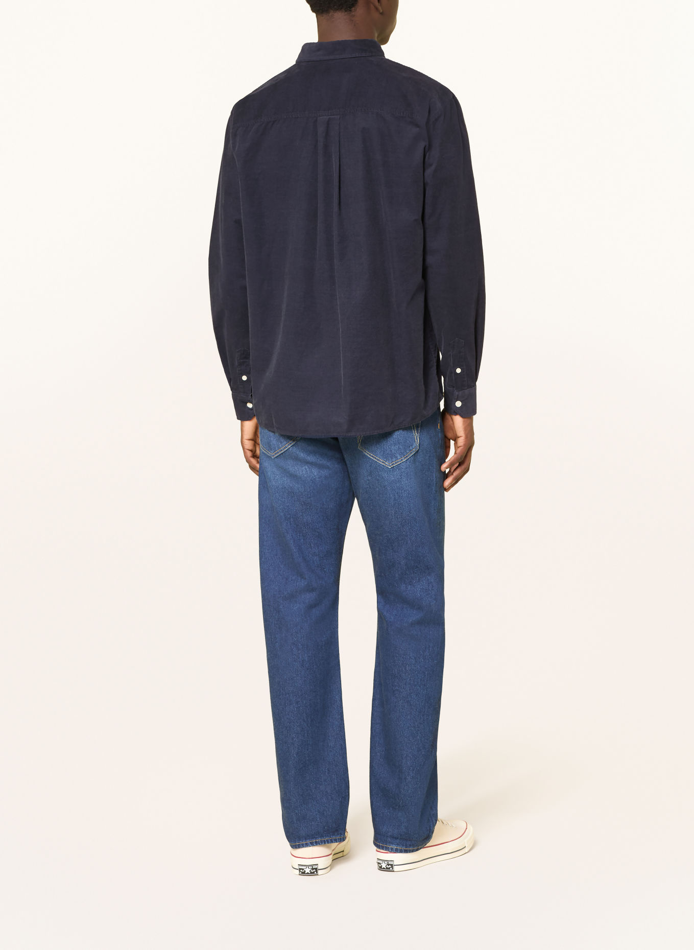 ARMEDANGELS Corduroy overhemd Regular Fit: DONKERBLAUW