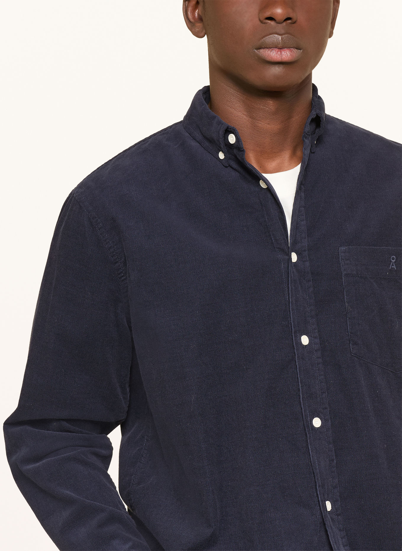 ARMEDANGELS Corduroy overhemd Regular Fit: DONKERBLAUW