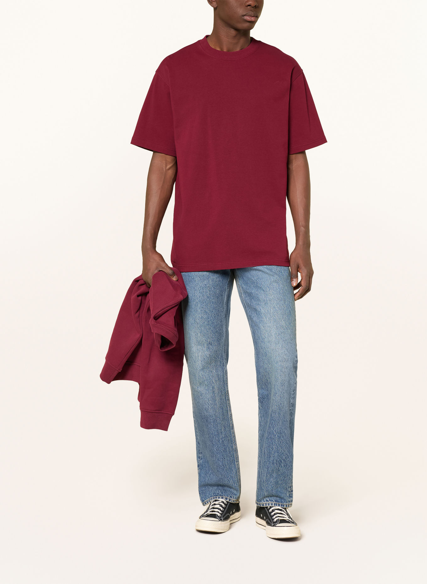 ARMEDANGELS MAARKOS T-shirt: DARK RED