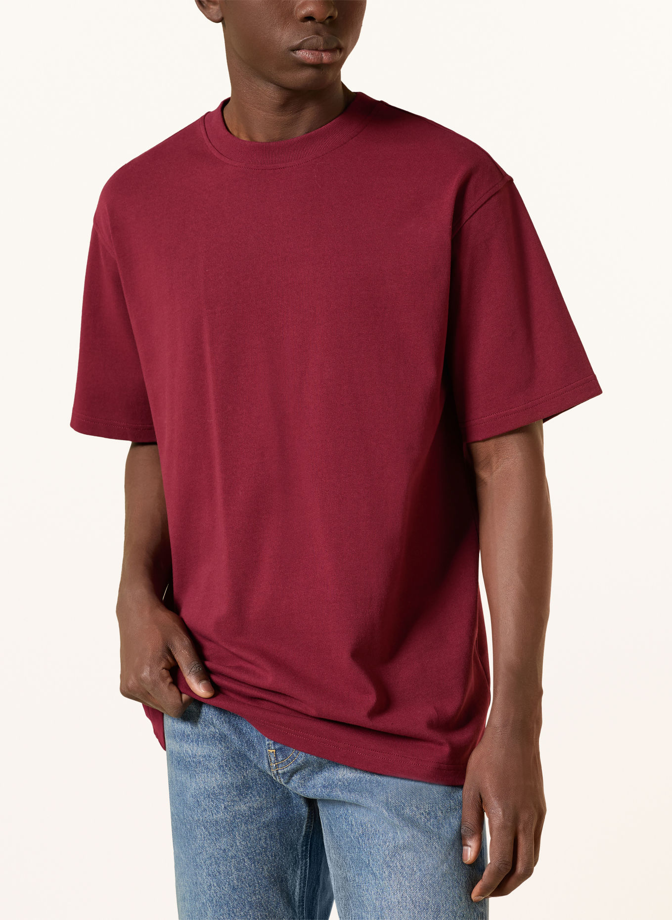 ARMEDANGELS MAARKOS T-shirt: DARK RED