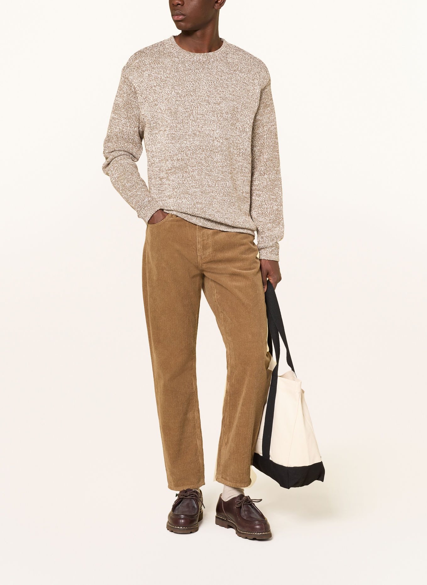 ARMEDANGELS Swetry: KHAKI / BIAŁY
