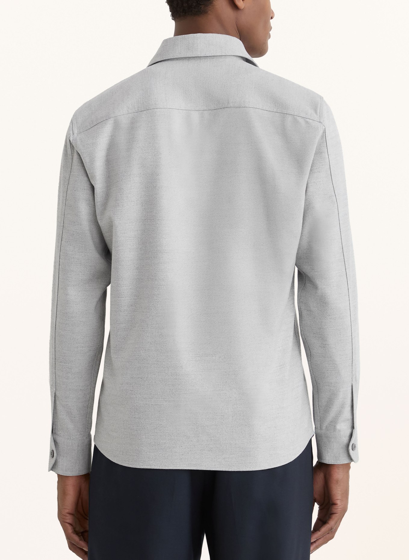 REISS Overshirt CHAMBER: LICHTGRIJS