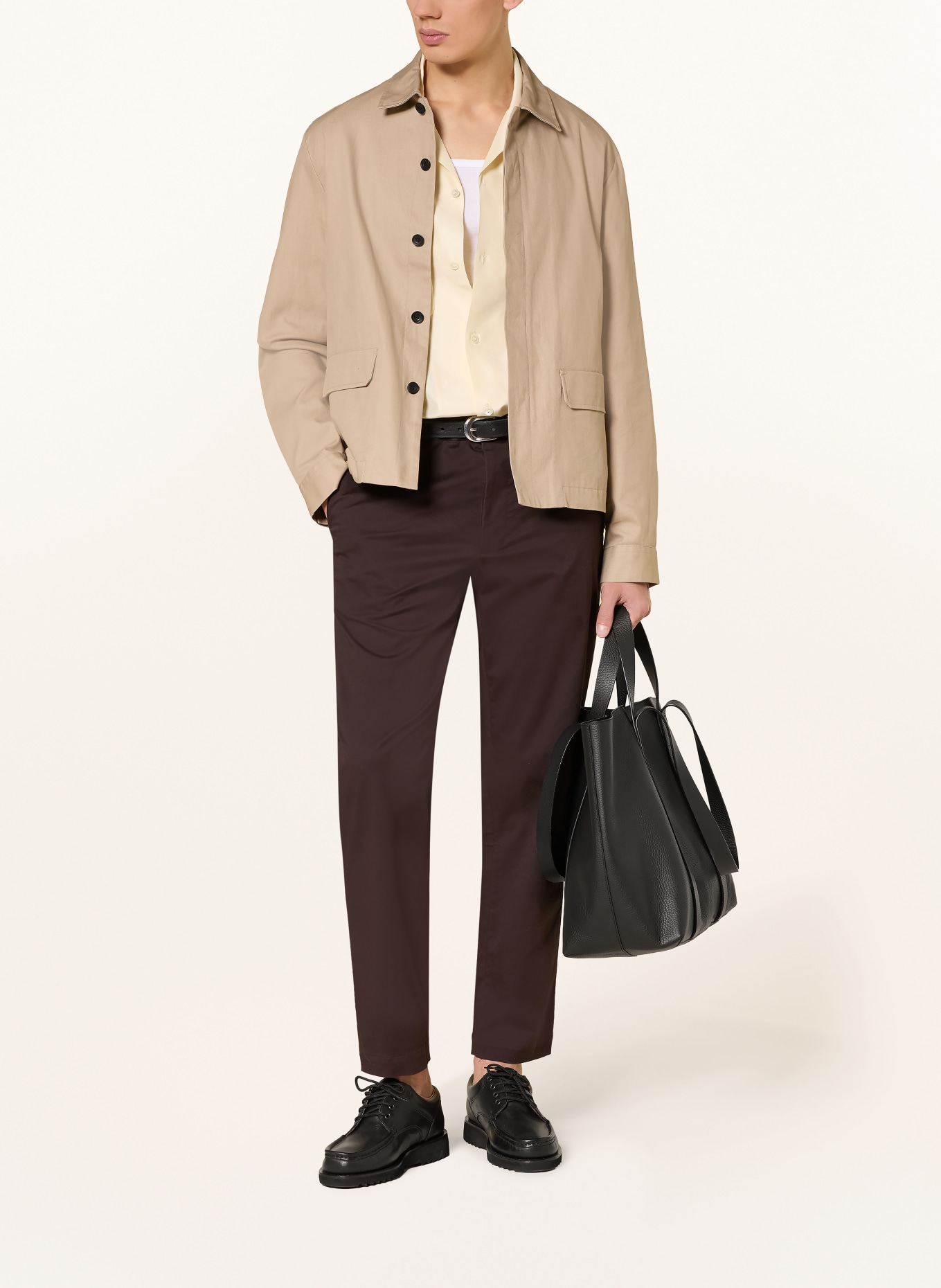 COS Spodnie chino o regularnym kroju: CIEMNOBRĄZOWY