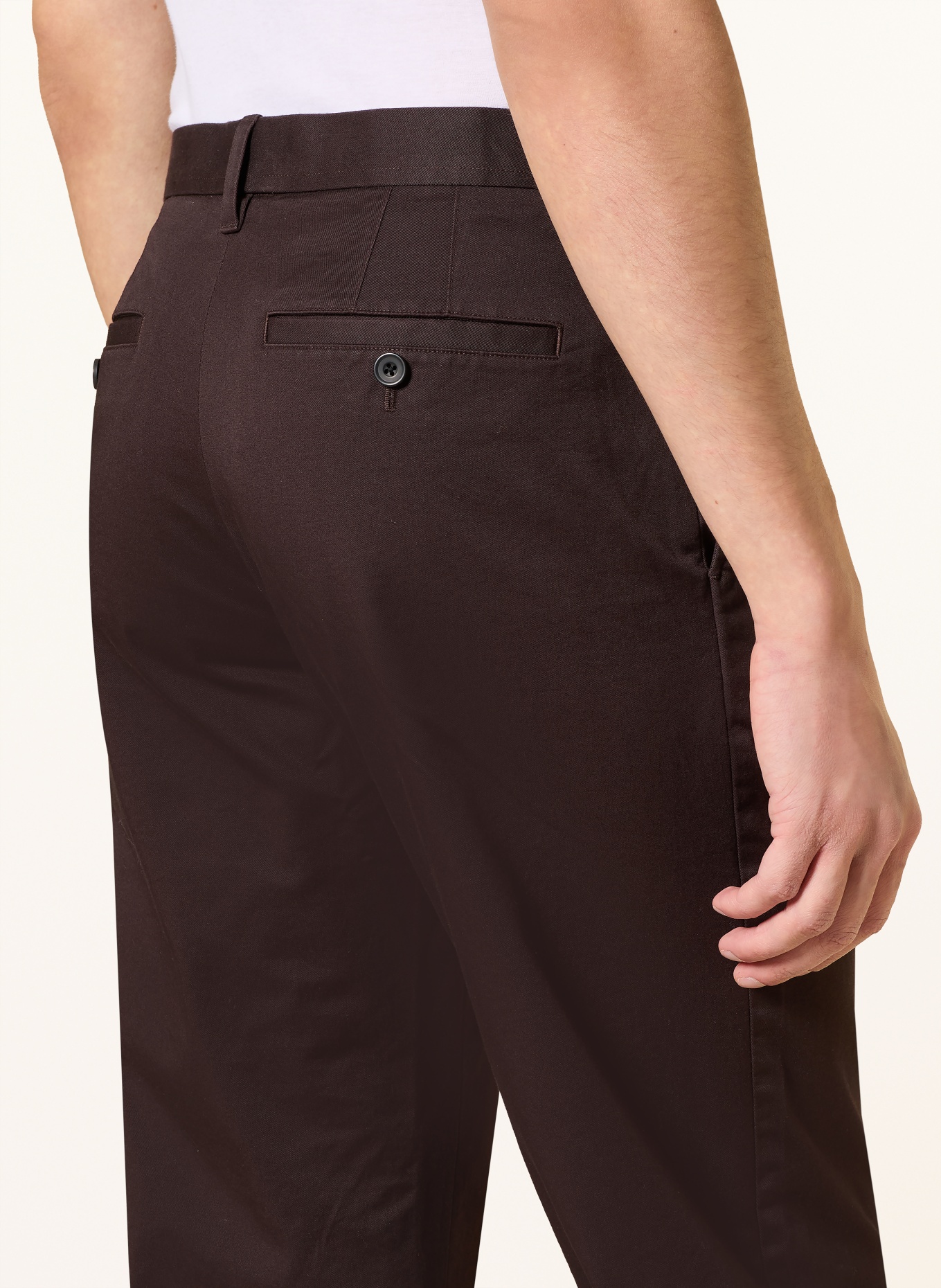 COS Spodnie chino o regularnym kroju: CIEMNOBRĄZOWY