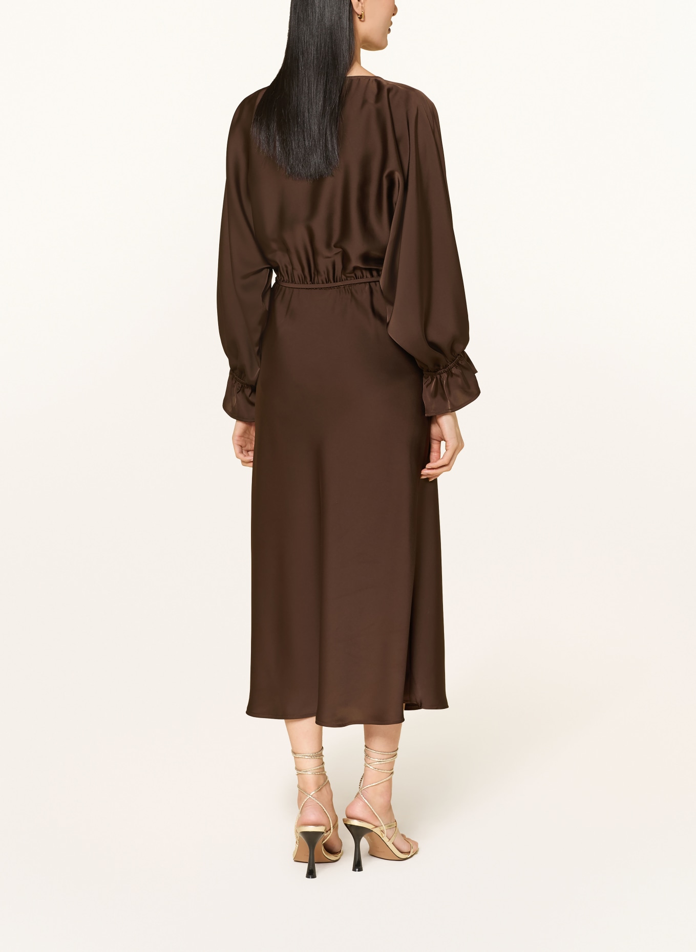 V by Vera Mont Cocktailkleid mit Rüschen: DUNKELBRAUN