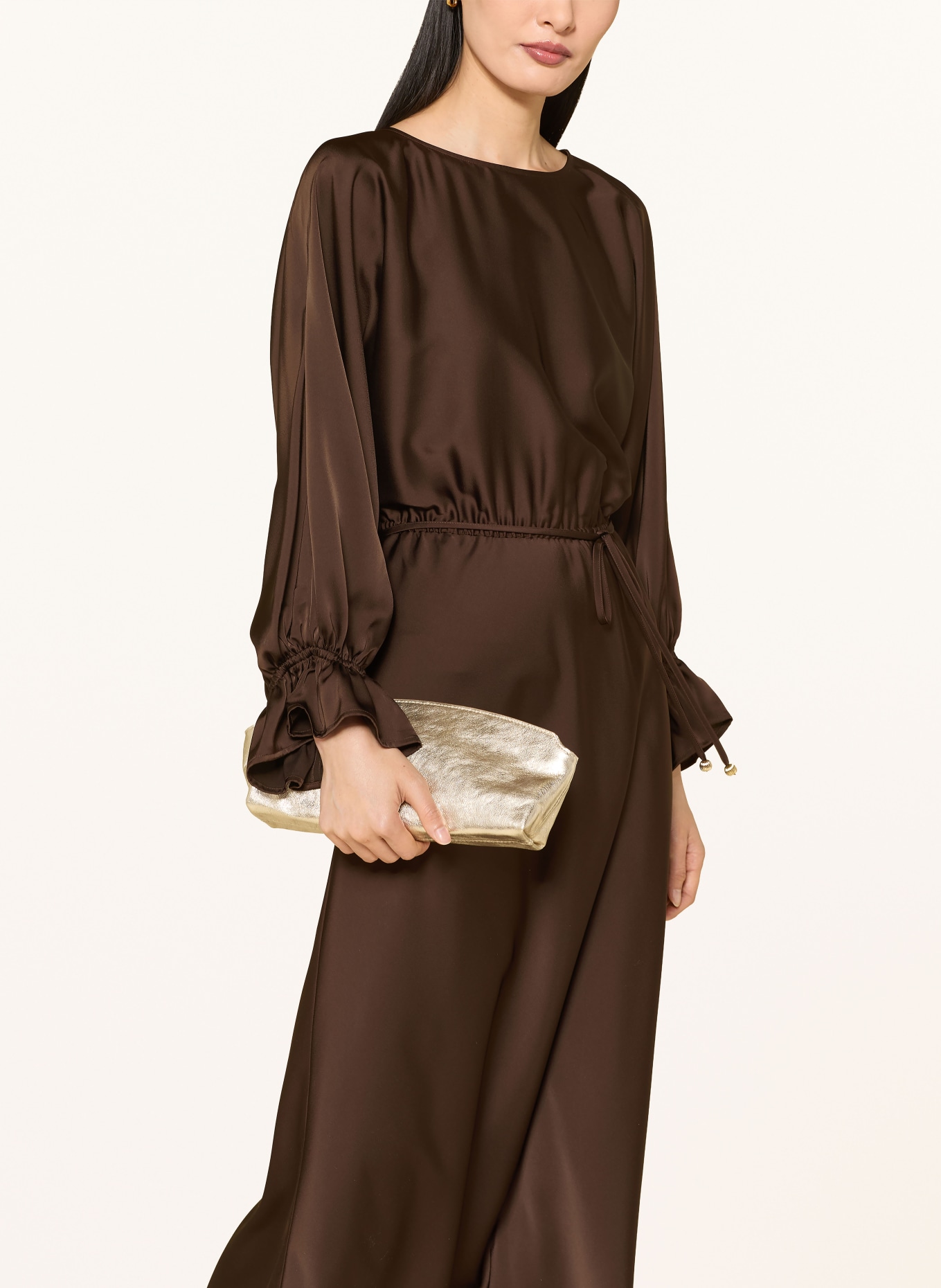 V by Vera Mont Cocktailkleid mit Rüschen: DUNKELBRAUN