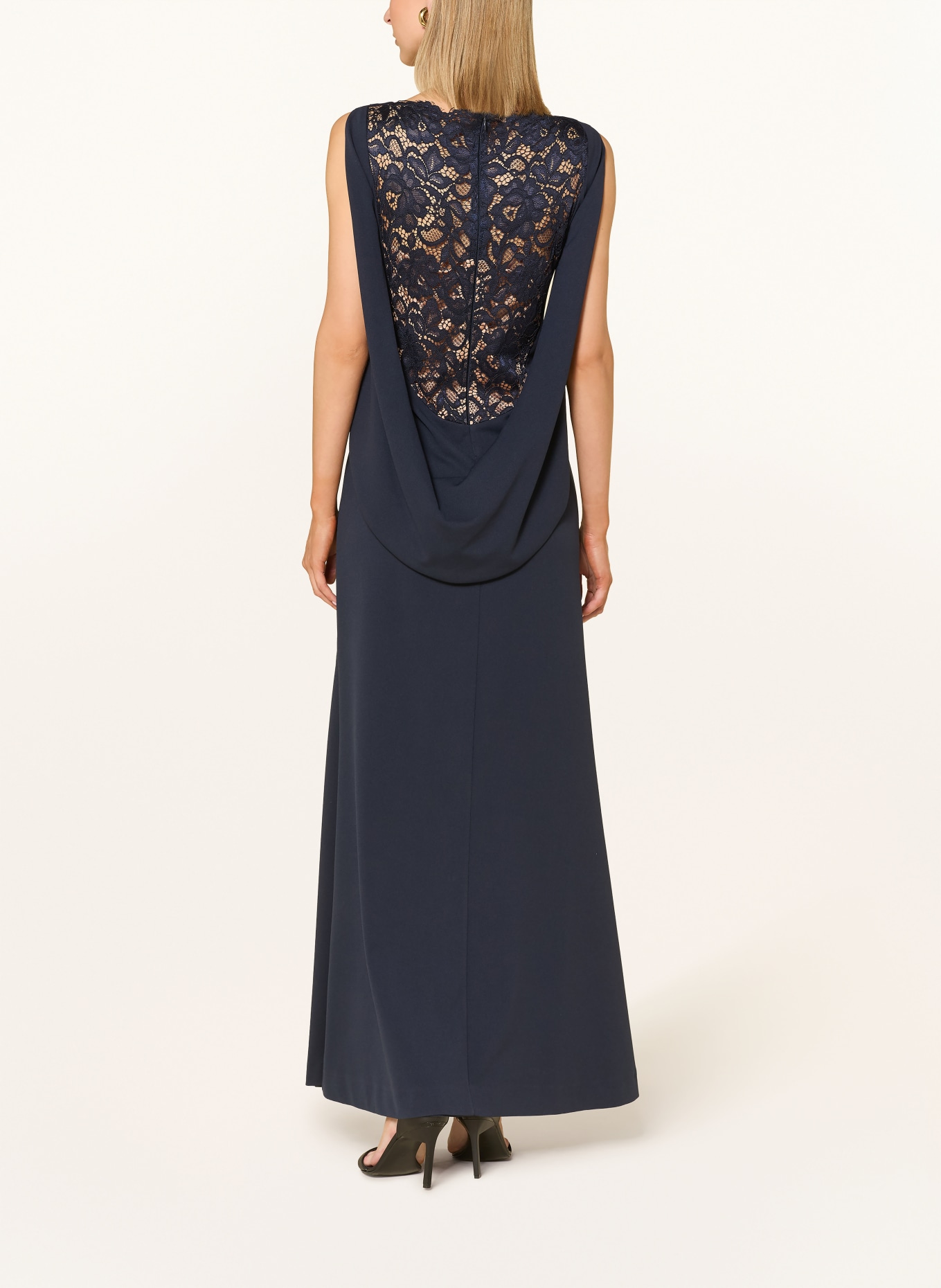 Vera Mont Robe de soirée en dentelle: BLEU FONCÉ