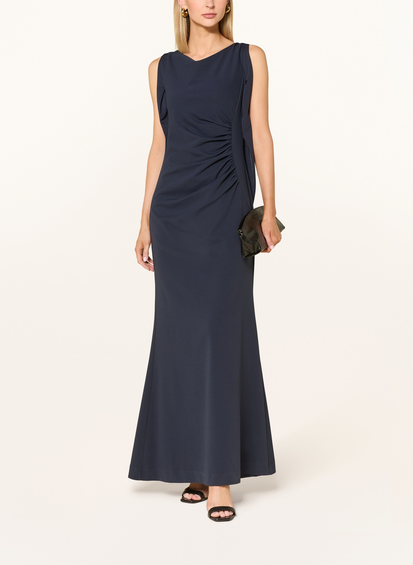 Vera Mont Robe de soirée en dentelle: BLEU FONCÉ