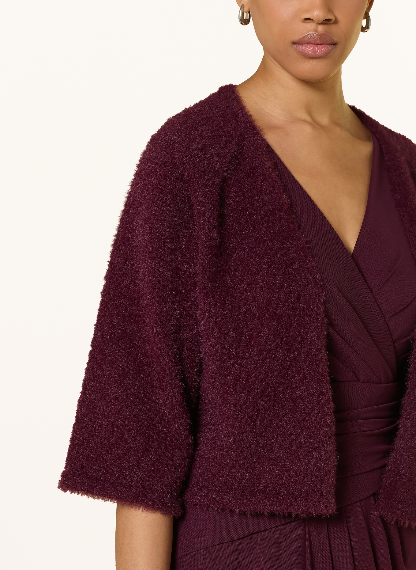 Vera Mont Bolero mit 3/4-Arm: DUNKELROT