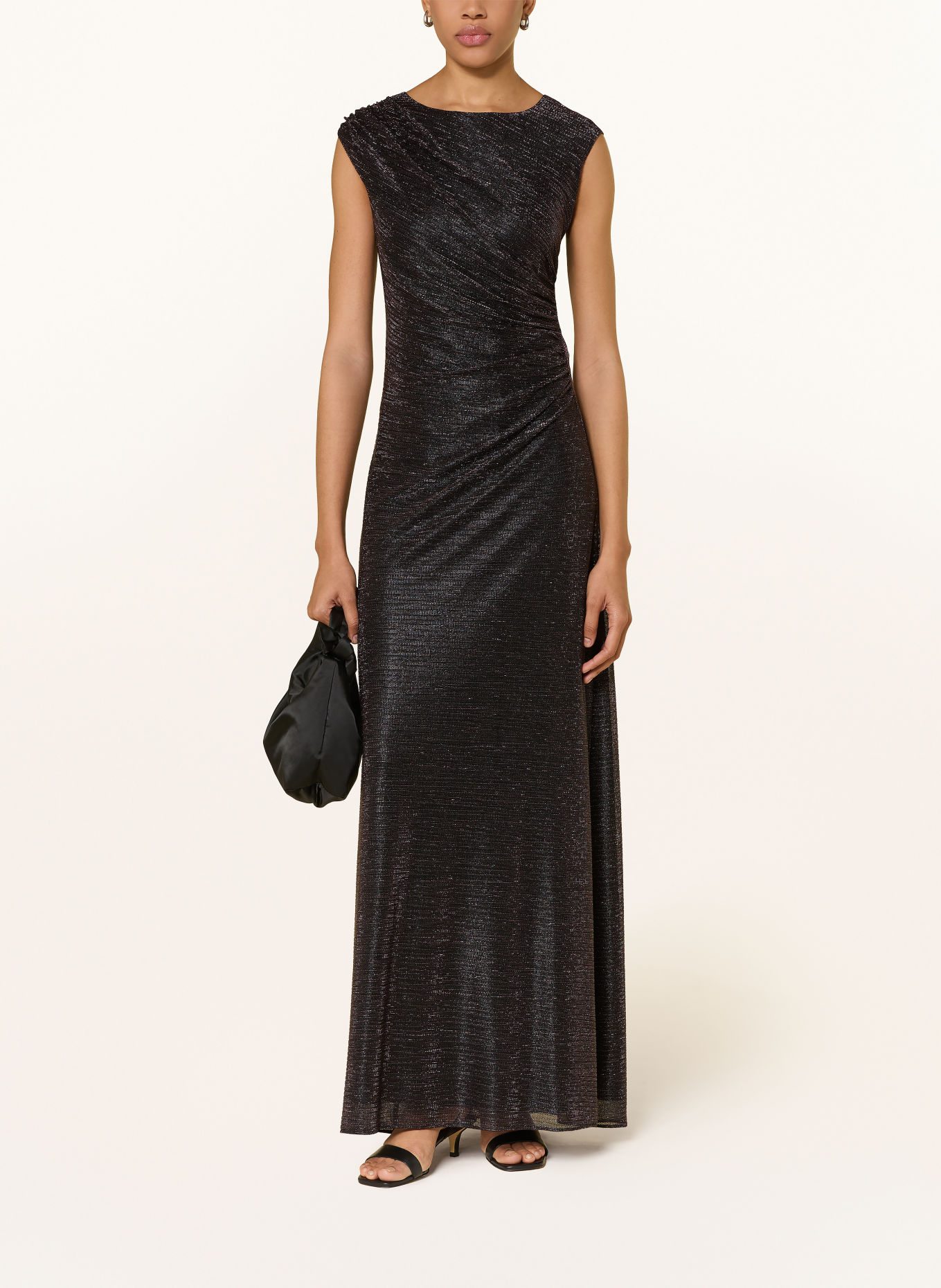 Vera Mont Abendkleid mit Glitzergarn: SCHWARZ / LILA