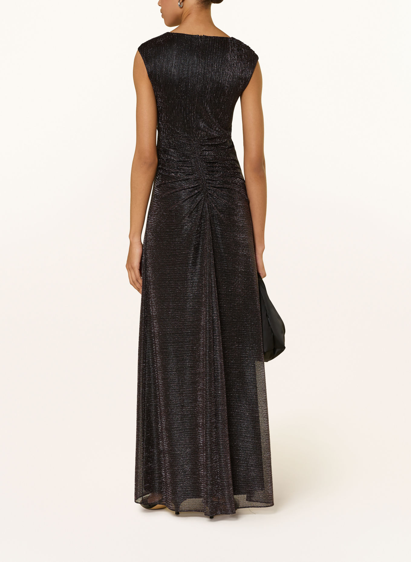 Vera Mont Abendkleid mit Glitzergarn: SCHWARZ / LILA