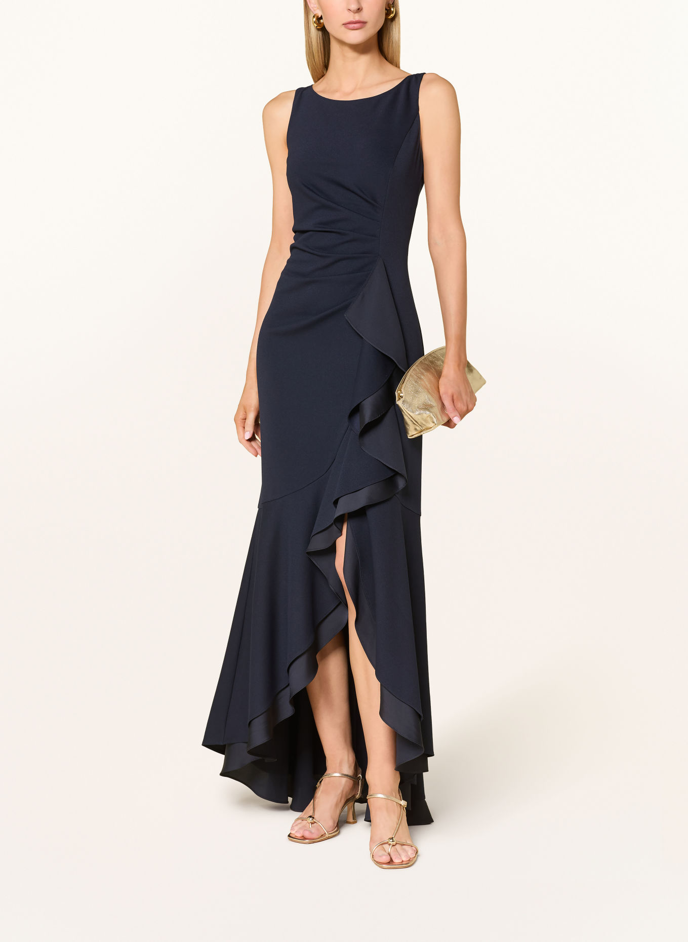 Vera Mont Abendkleid mit Volants: DUNKELBLAU