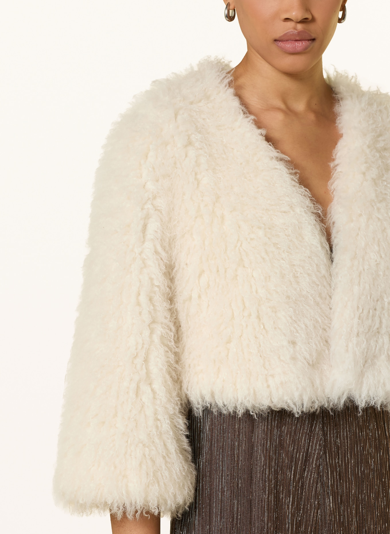 VM Vera Mont Kunstfell-Bolero mit 3/4-Arm: CREME