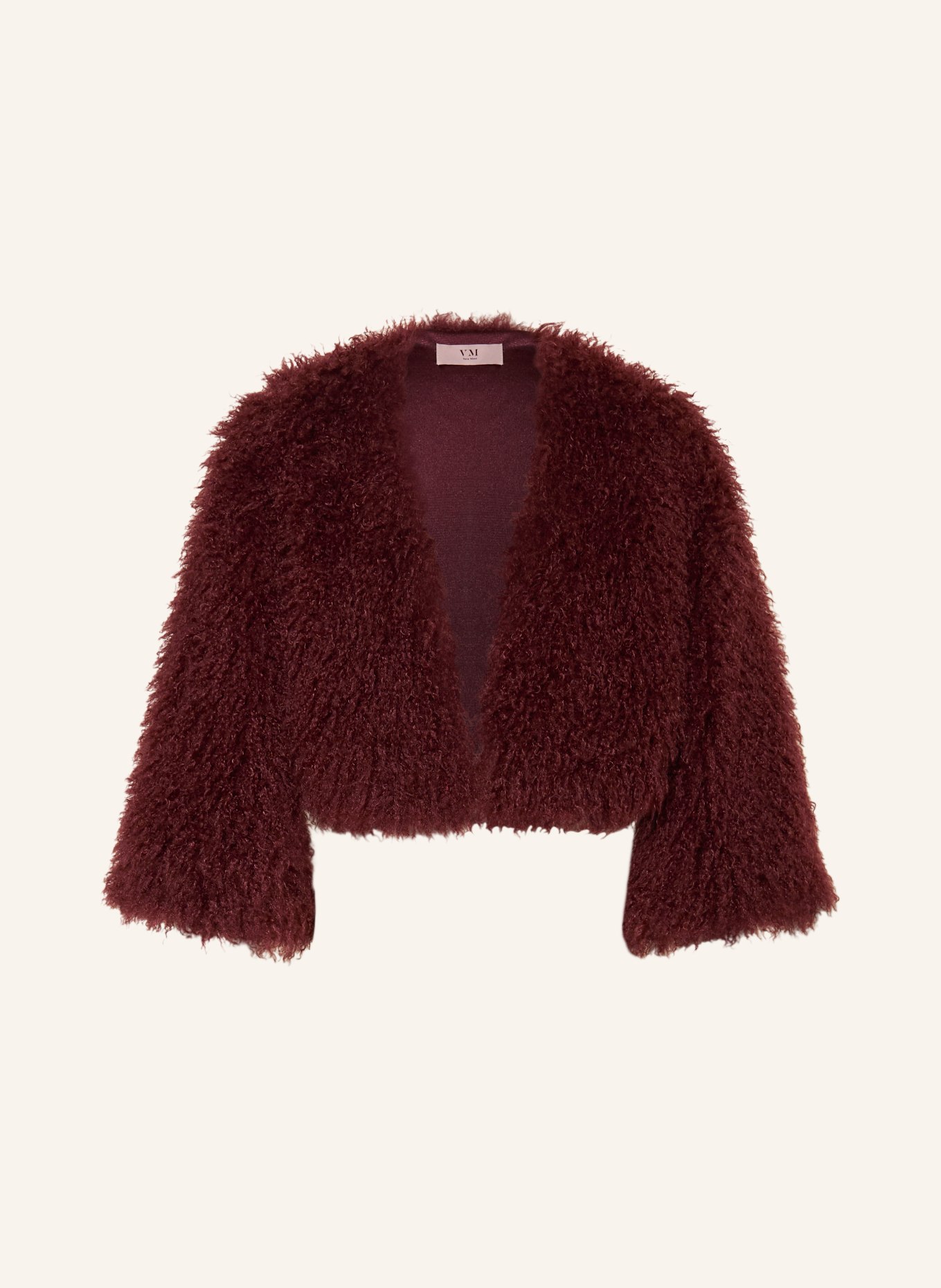 VM Vera Mont Kunstfell-Bolero mit 3/4-Arm: DUNKELROT