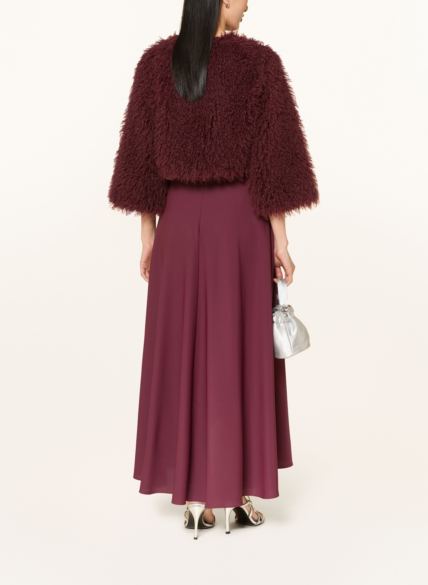 VM Vera Mont Kunstfell-Bolero mit 3/4-Arm: DUNKELROT