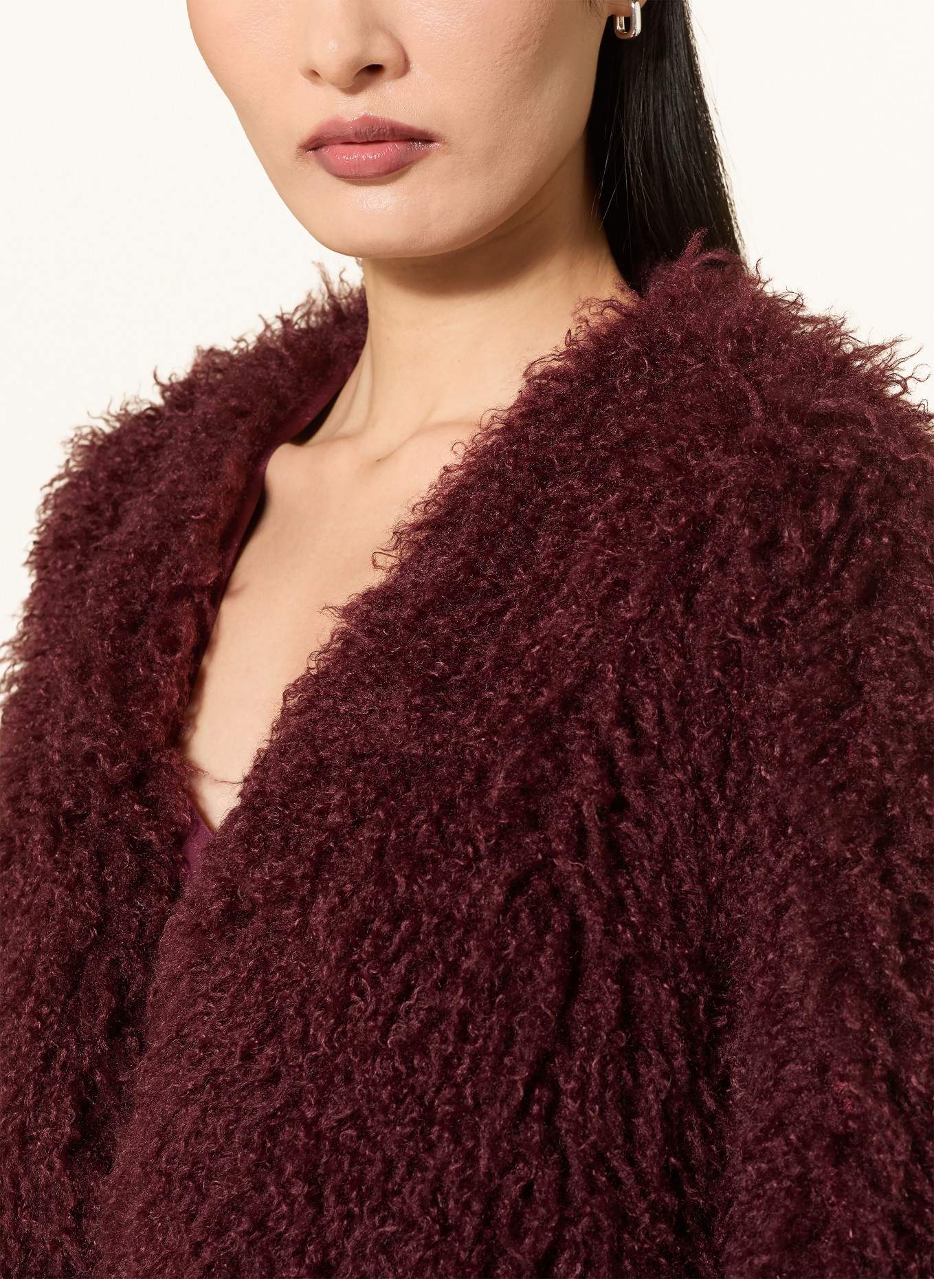 VM Vera Mont Kunstfell-Bolero mit 3/4-Arm: DUNKELROT