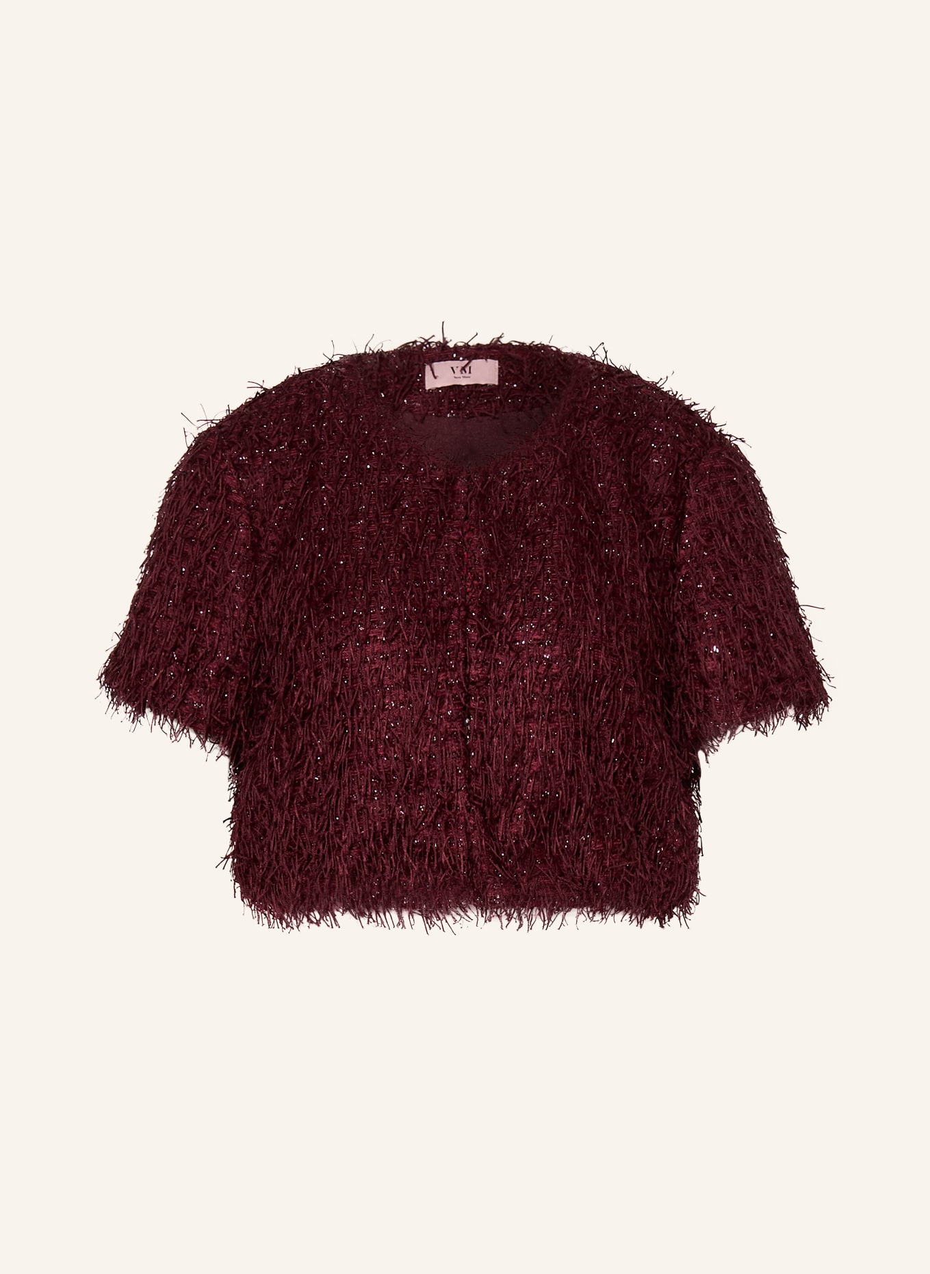 VM Vera Mont Boléro avec fil pailleté: ROUGE FONCÉ
