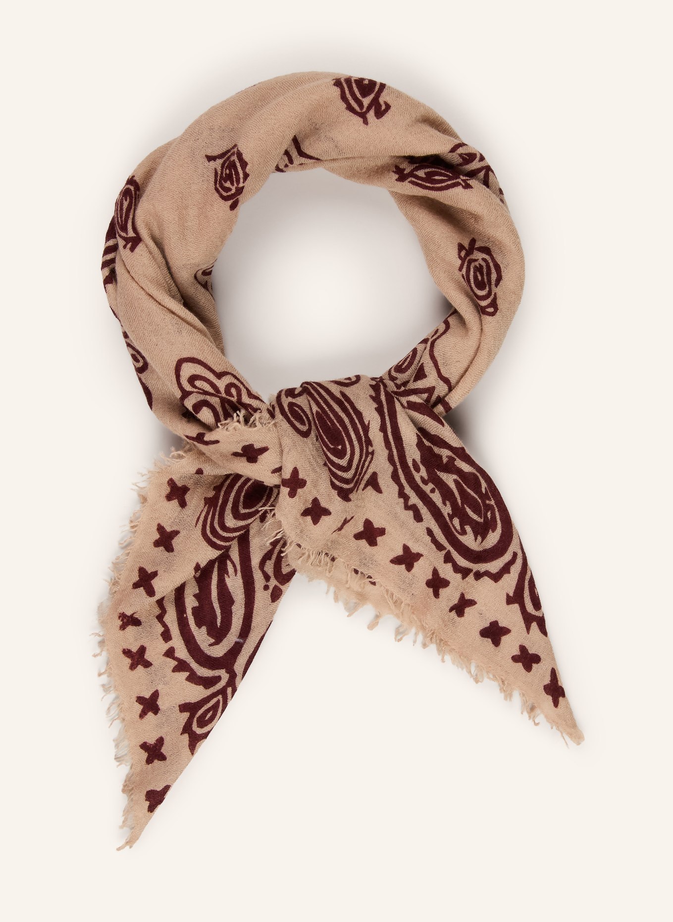 Mouleta Kašmírový šátek: SVĚTLE HNĚDÁ / HNĚDÁ