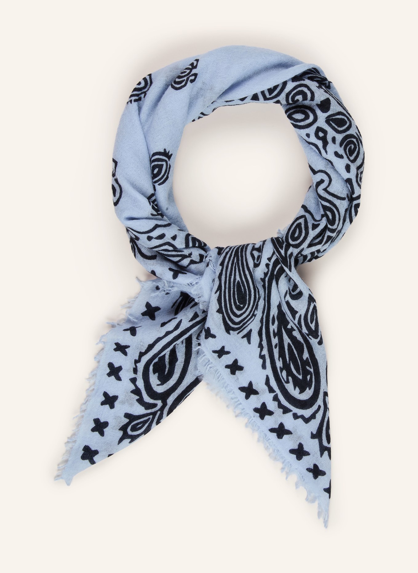 Mouleta Kašmírový šátek: TMAVĚ MODRÁ / ČERNÁ