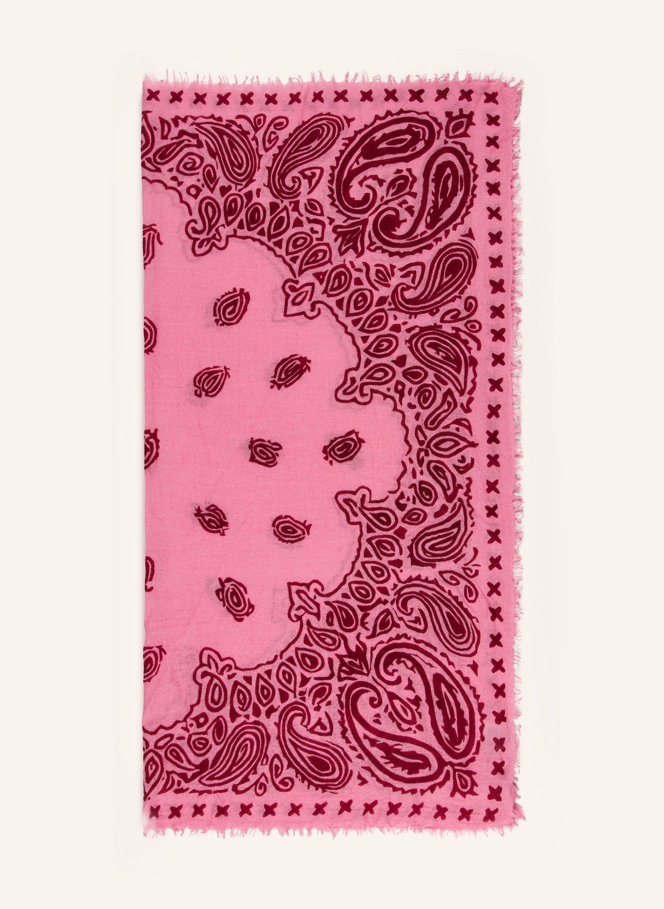 Mouleta Kašmírový šátek: RŮŽOVÁ / TMAVĚ ČERVENÁ