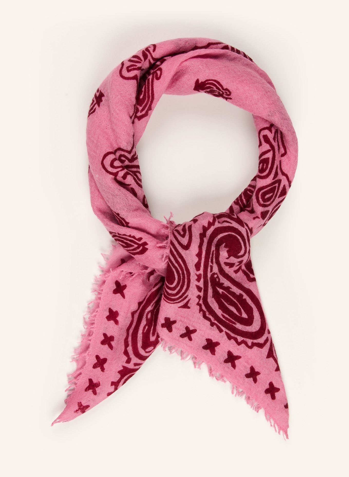 Mouleta Kašmírový šátek: RŮŽOVÁ / TMAVĚ ČERVENÁ