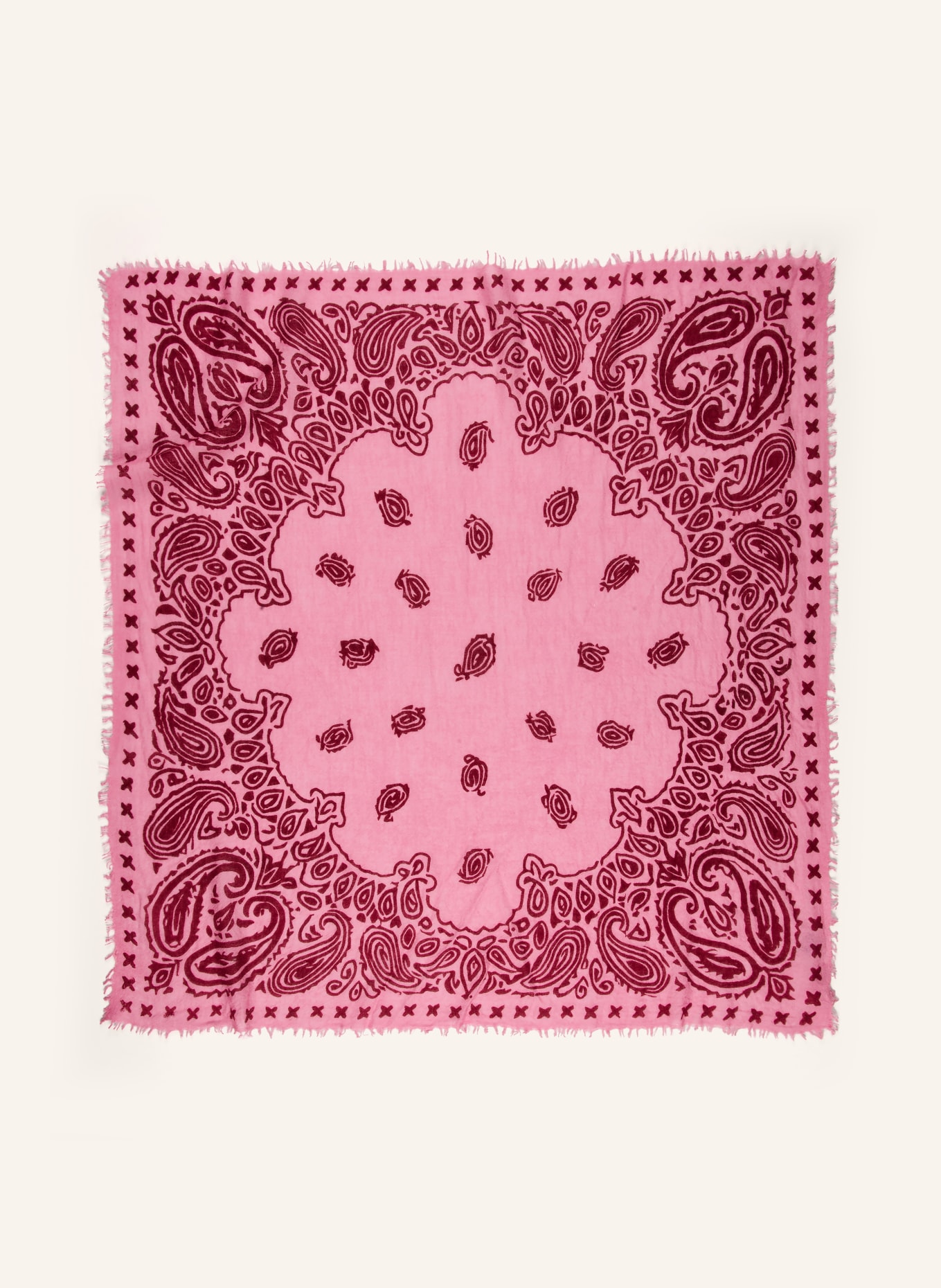 Mouleta Kašmírový šátek: RŮŽOVÁ / TMAVĚ ČERVENÁ