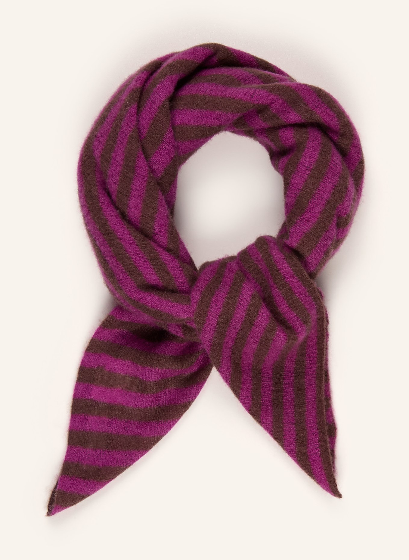 Mouleta Kašmírový šátek: FIALOVÁ / TMAVĚ HNĚDÁ