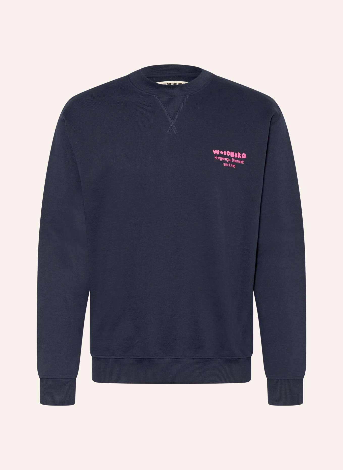 WOODBIRD Sweatshirt WBCANE: DUNKELBLAU / PINK