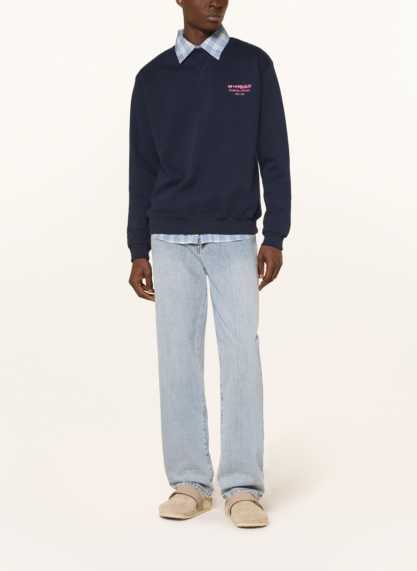 WOODBIRD Sweatshirt WBCANE: DUNKELBLAU / PINK