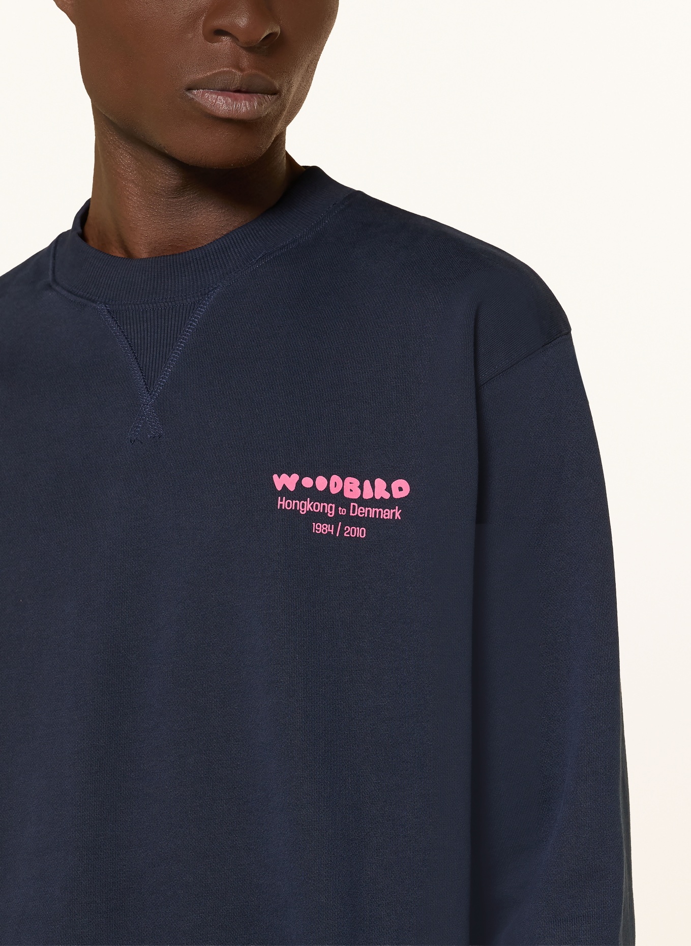 WOODBIRD Sweatshirt WBCANE: DUNKELBLAU / PINK