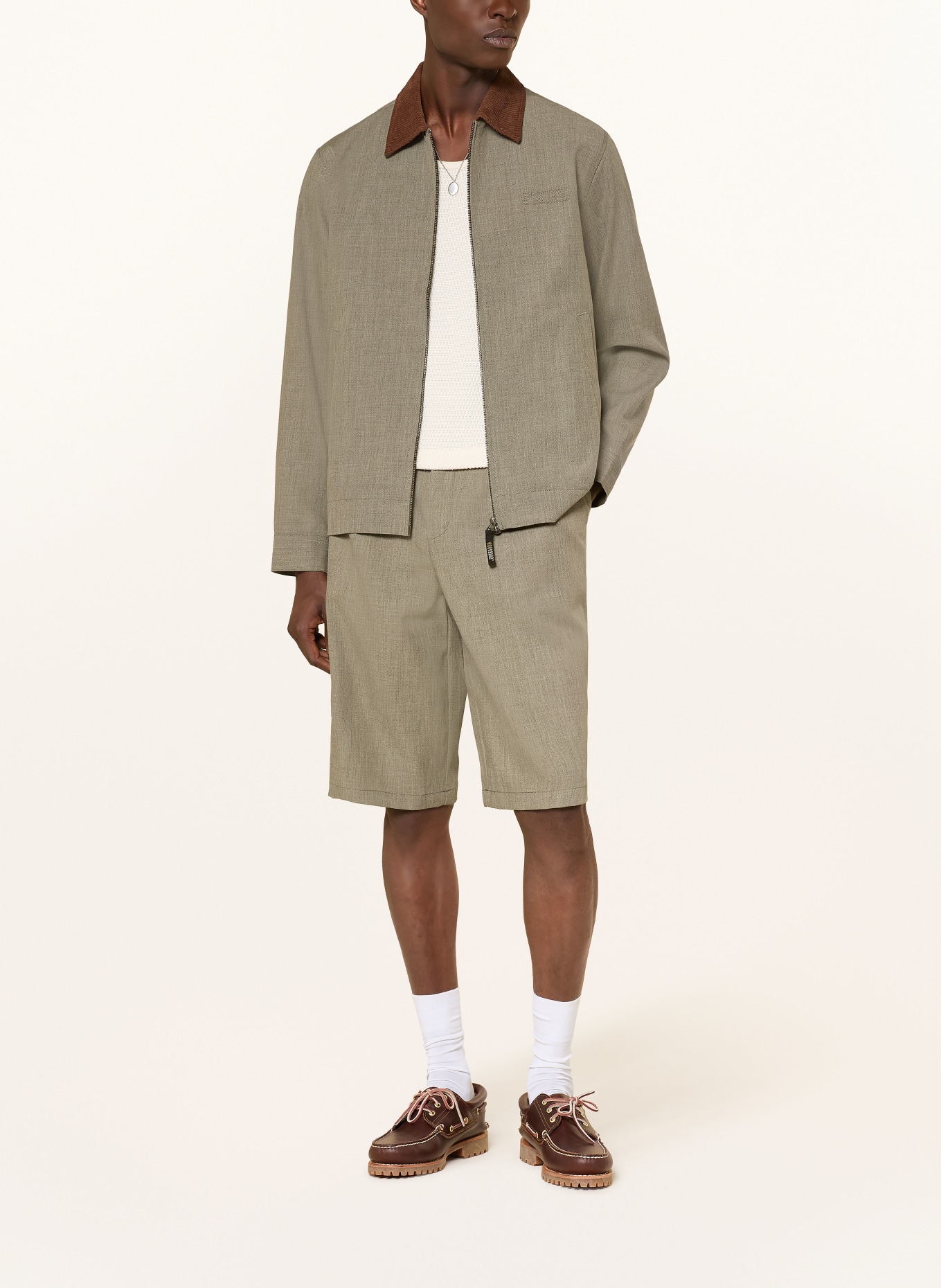 WOODBIRD Chinoshorts: HELLGRAU