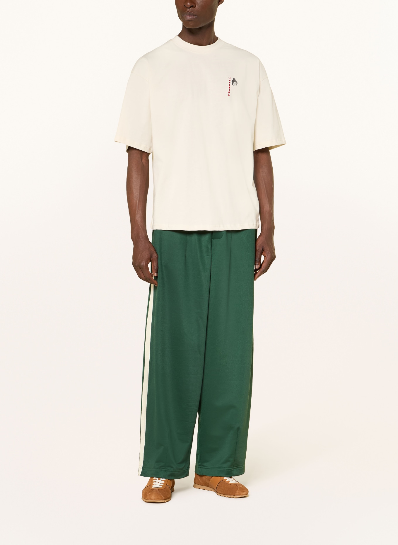 WOODBIRD T-Shirt WBBEAM SUMA: CREME / ROT / SCHWARZ