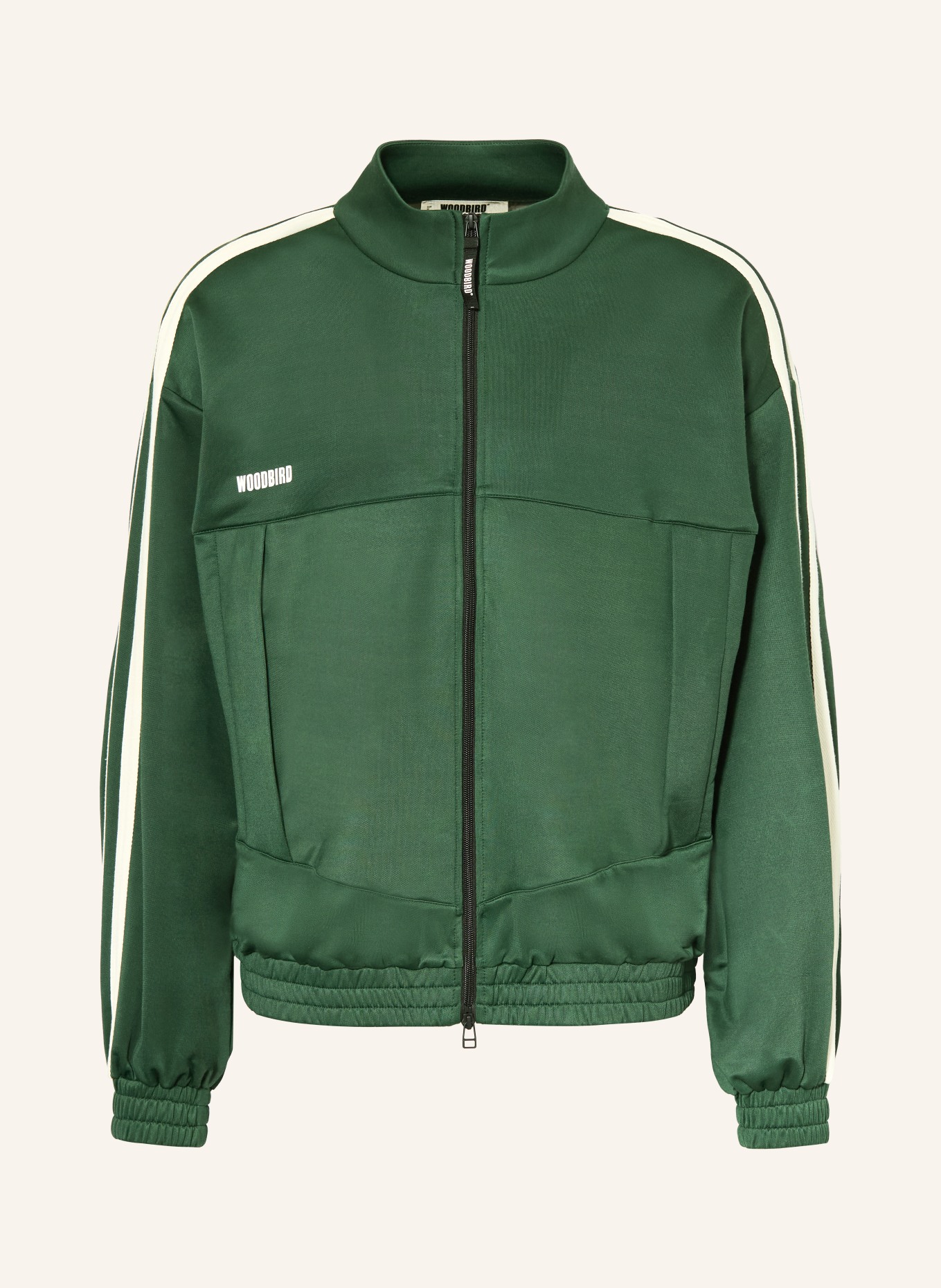 WOODBIRD Sweatjacke WBCHANG: GRÜN / WEISS