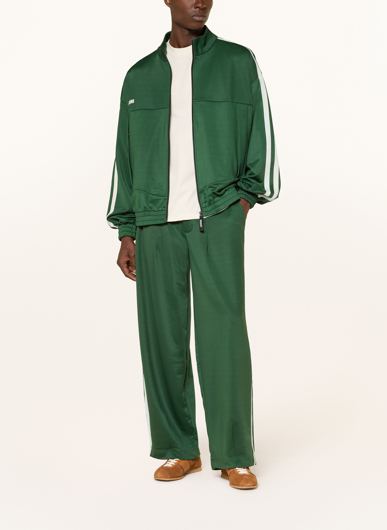 WOODBIRD Sweatjacke WBCHANG: GRÜN / WEISS