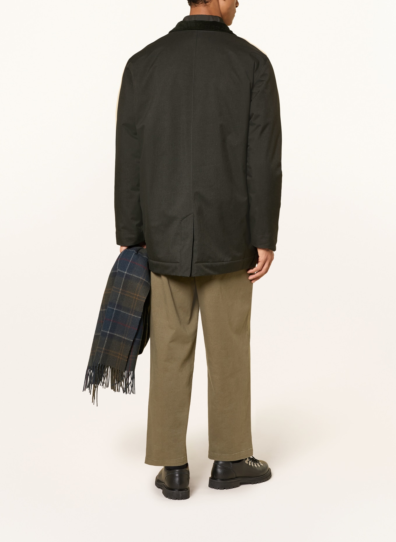 Barbour NORTHDALE jacket with trim: DARK GRAY