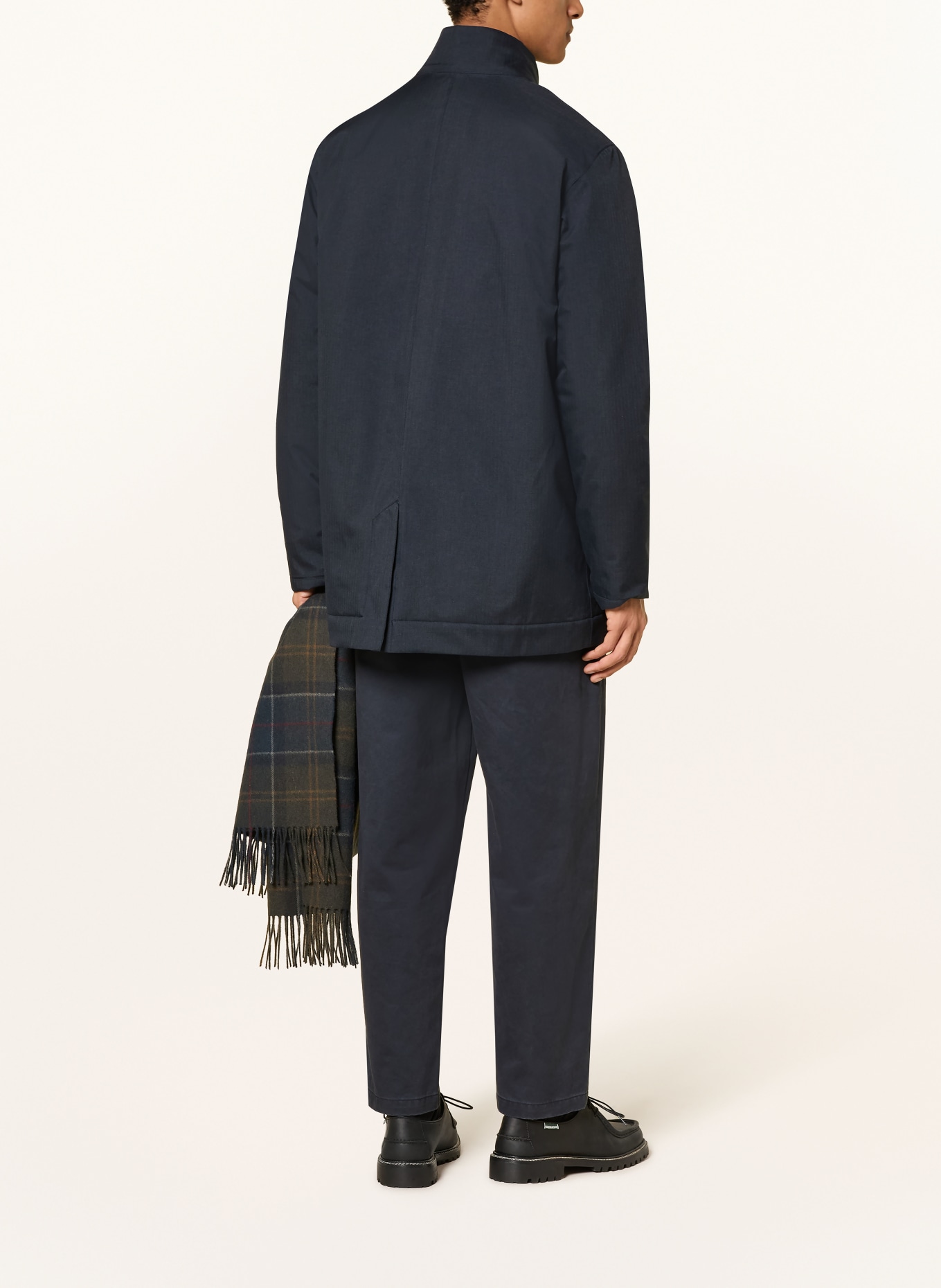 Barbour NORTHDALE jacket with trim: DARK BLUE