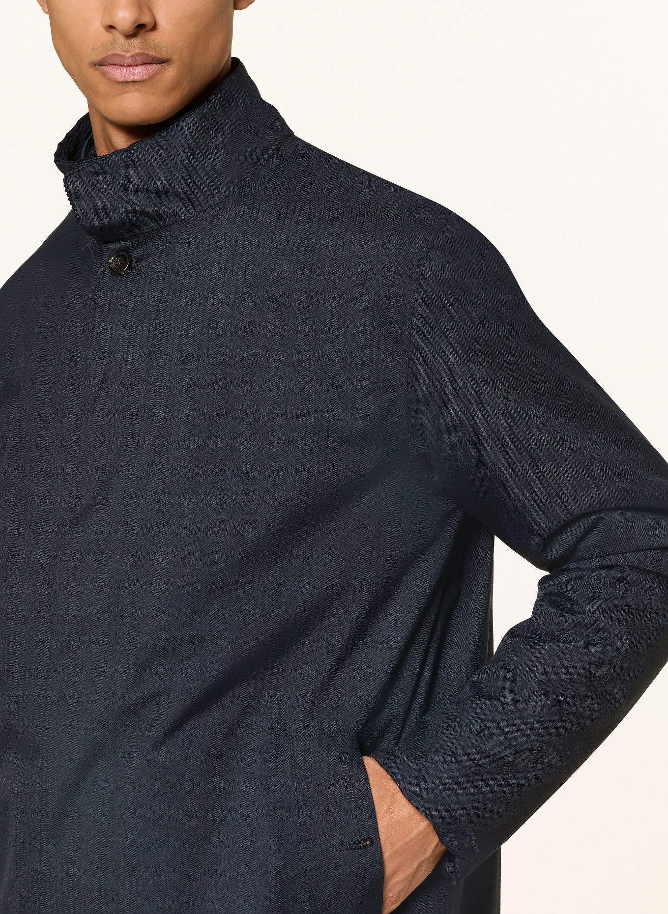 Barbour NORTHDALE jacket with trim: DARK BLUE