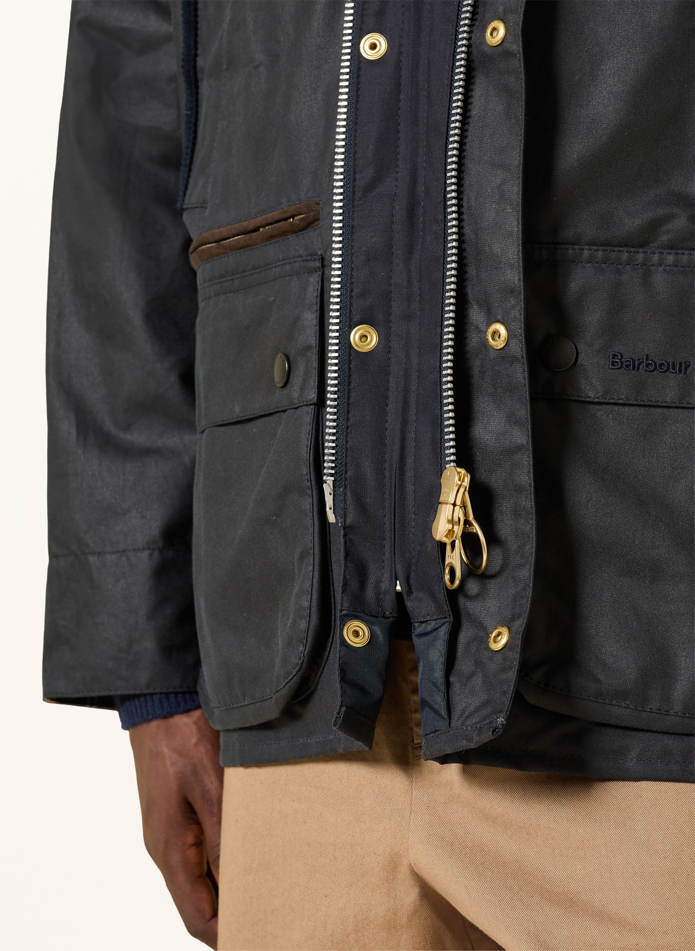 Barbour Fieldjacket ICONS BEADALE: DONKERBLAUW