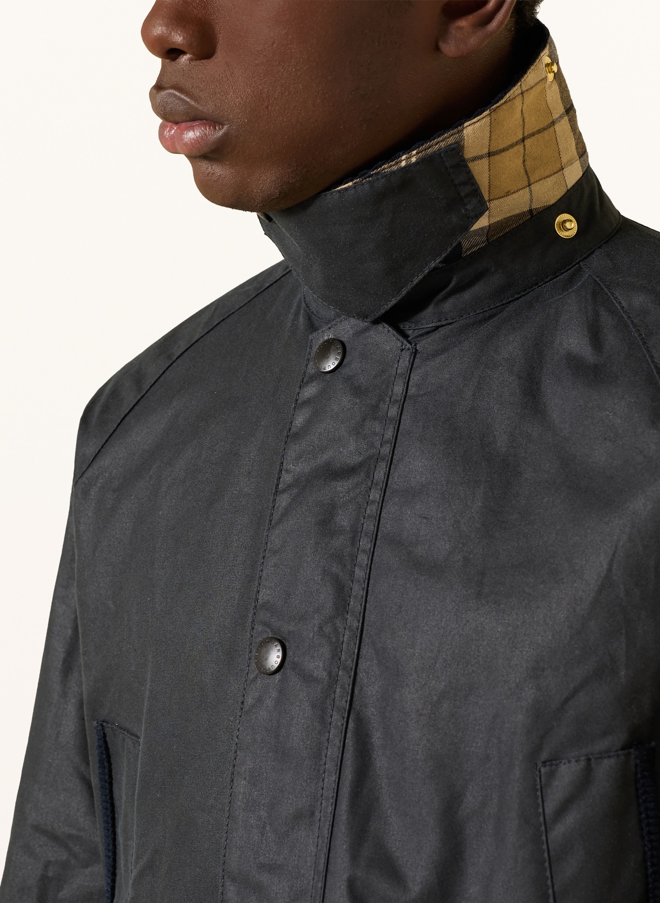 Barbour Fieldjacket ICONS BEADALE: DONKERBLAUW