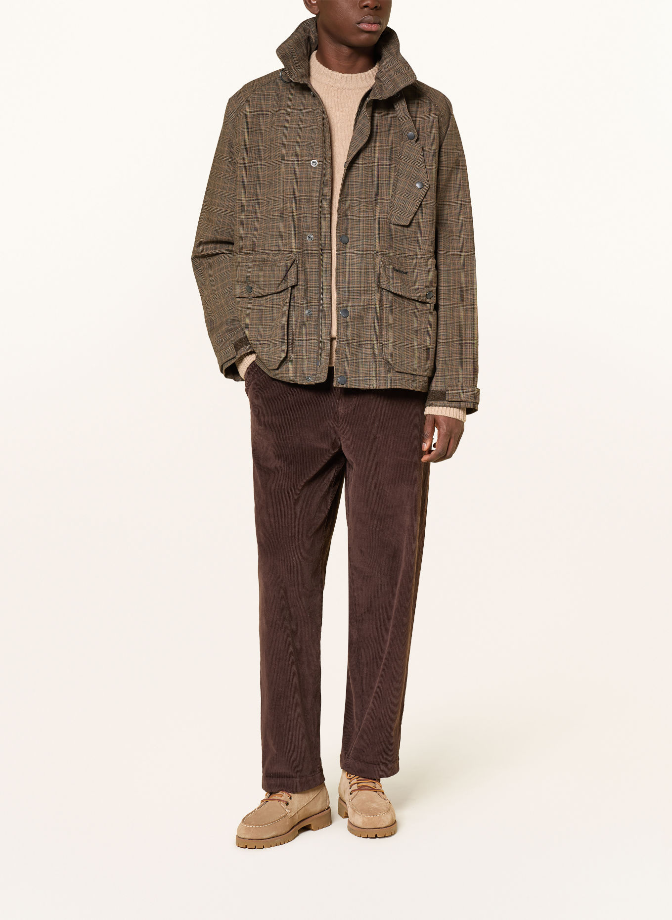 Barbour Fieldjacket URSULA: LICHTBRUIN / BRUIN / ZWART