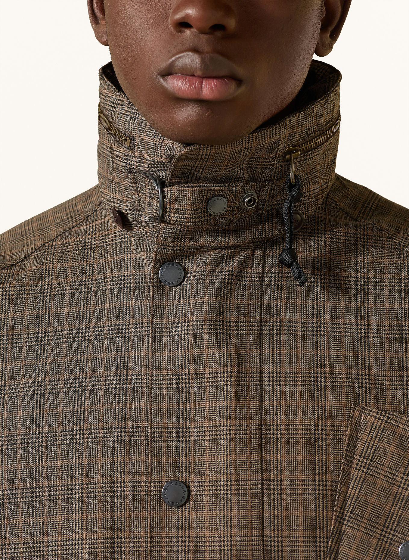 Barbour Fieldjacket URSULA: LICHTBRUIN / BRUIN / ZWART
