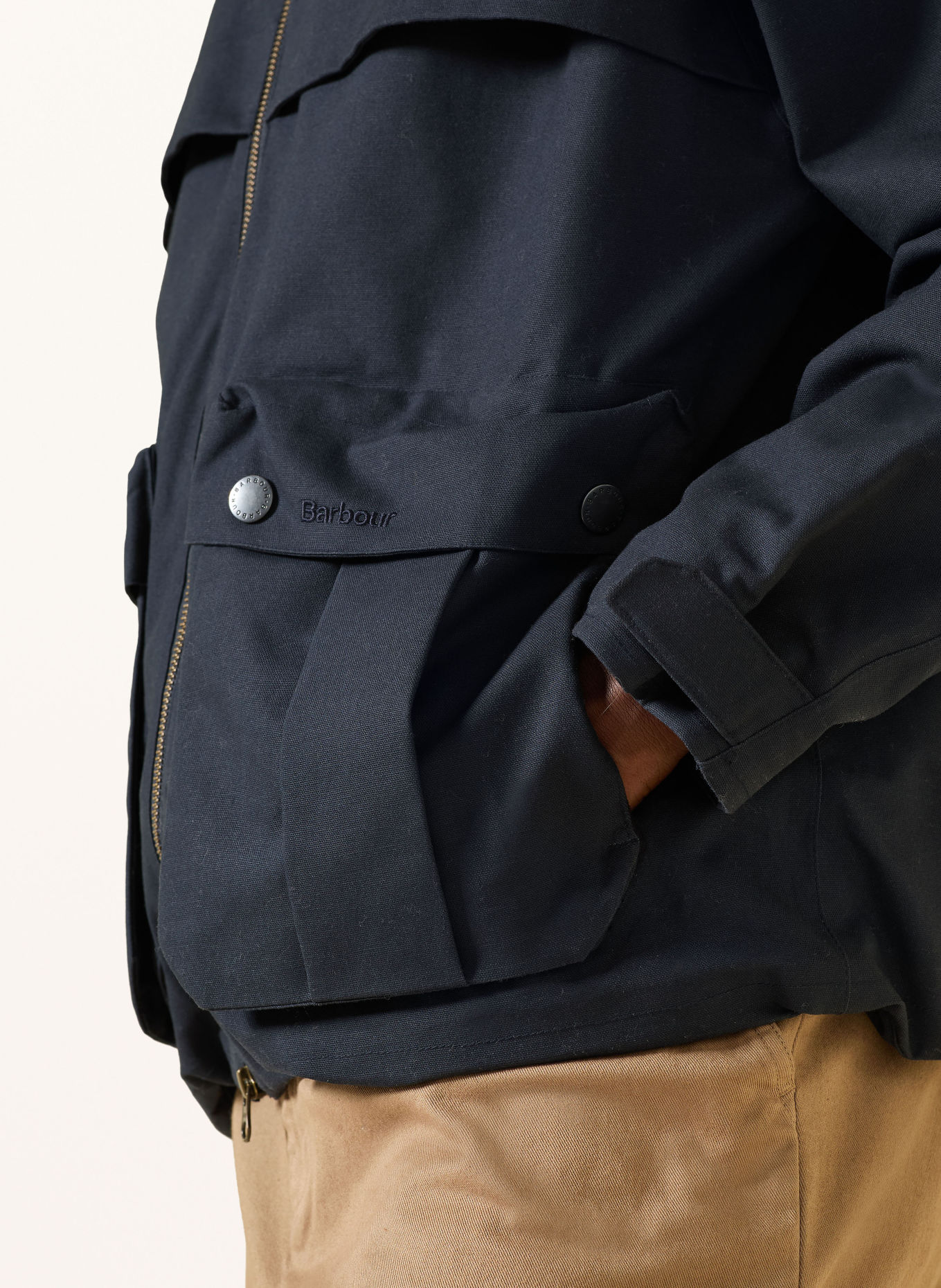 Barbour Fieldjacket URSULA: DONKERBLAUW