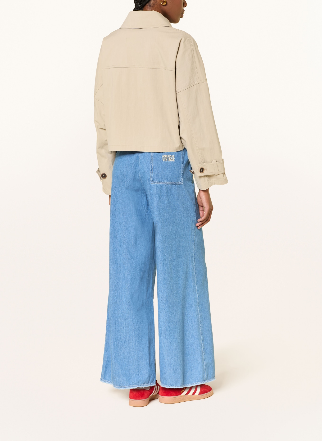 American Vintage Jeans met wijde pijpen IZEWAY: BLAUW