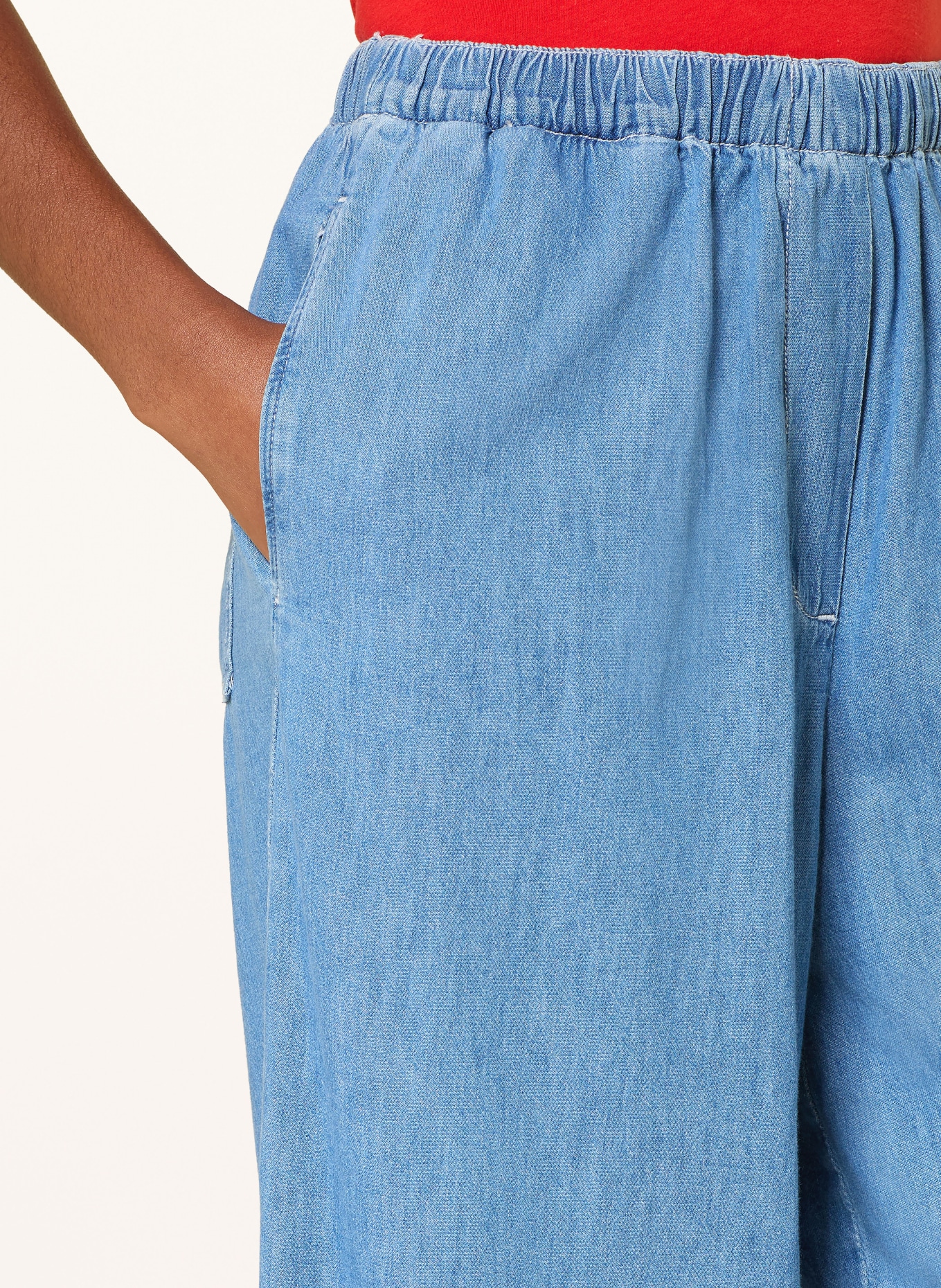 American Vintage Jeans met wijde pijpen IZEWAY: BLAUW