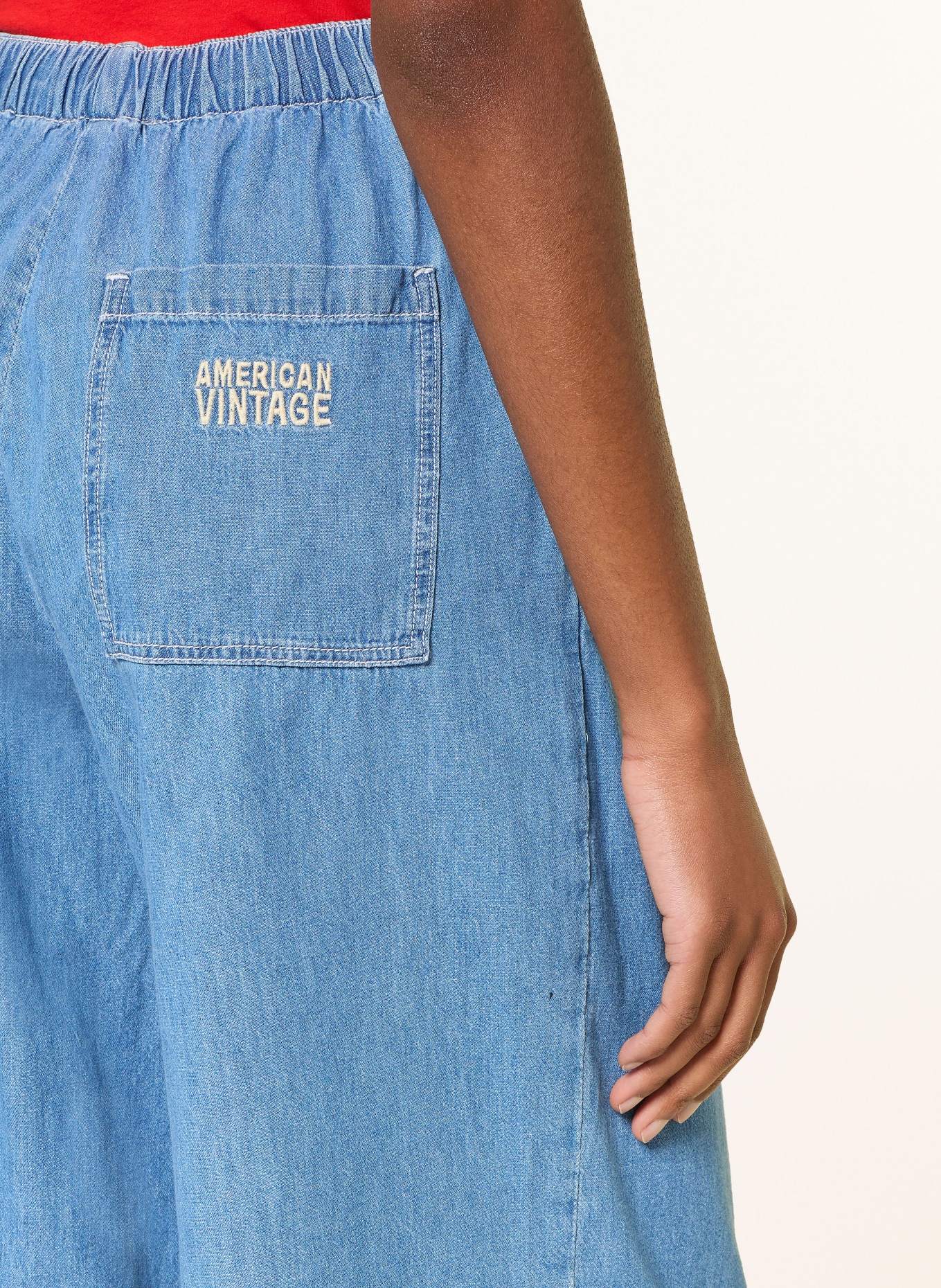 American Vintage Jeans met wijde pijpen IZEWAY: BLAUW