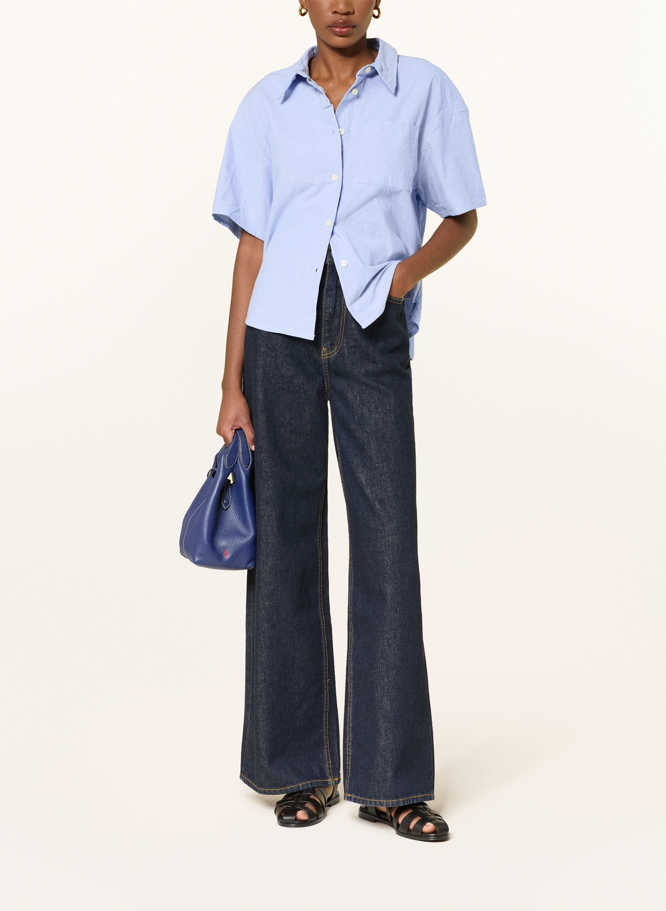 American Vintage Košile FEOLY: TMAVĚ MODRÁ